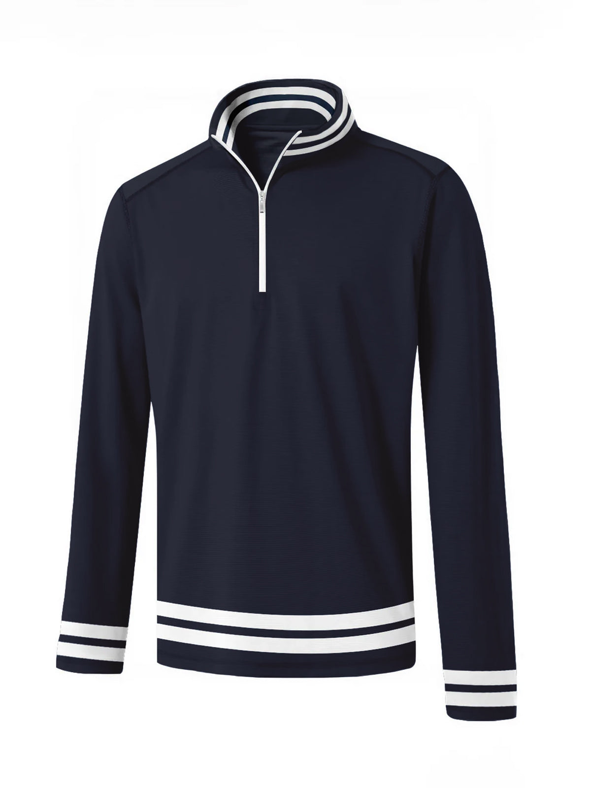 Playful Nautical Men's Golf Shirt Quarterzip UPF50+