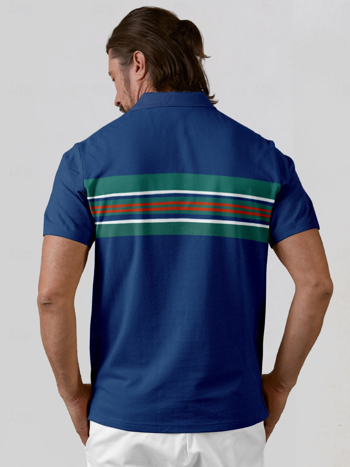Playful Nautical Men's Polo Top UPF50+