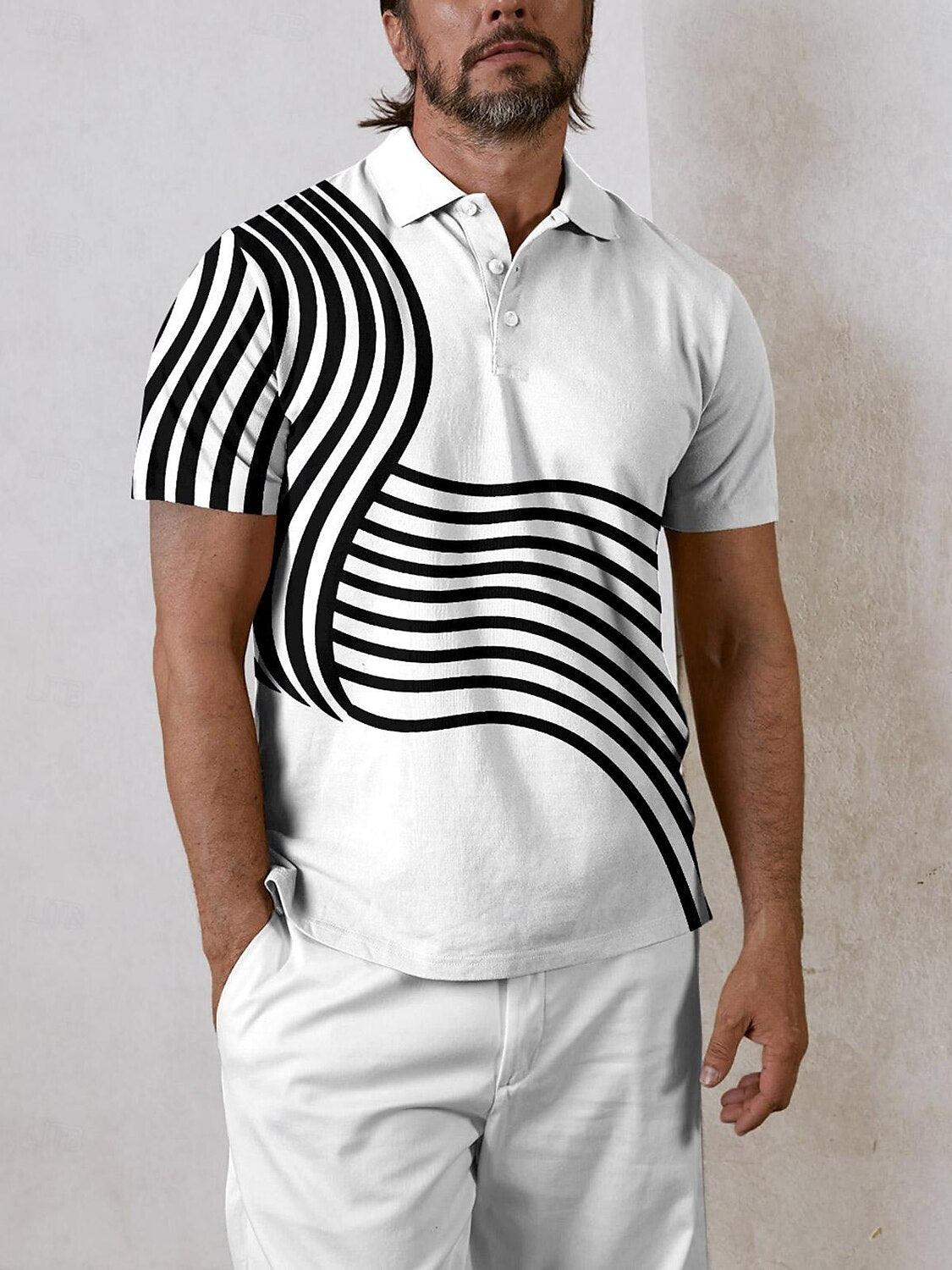 Playful Nautical Men's Polo Top UPF50+
